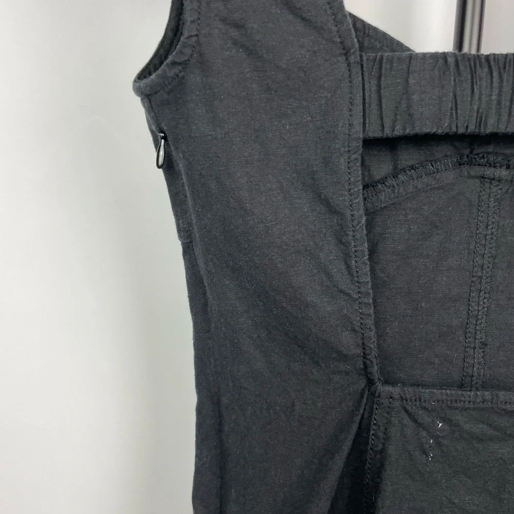 Urban Outfitters Black Linen Blend‎ Sweetheart Fitted Mini Dress